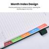 2024 Planner Faux Leather Hardcover Pen Holder Ribbon Bookmark Colorful Monthly Index Ink-Proof Paper Elegant Journal Dairy Notebook Student Supplies