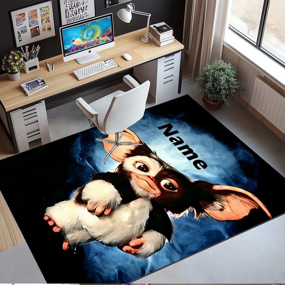 Custom Name Gremlins Printed Carpet,Rug for Office Chair Living Room Bedroom Kitchen Room Decor Gifts.