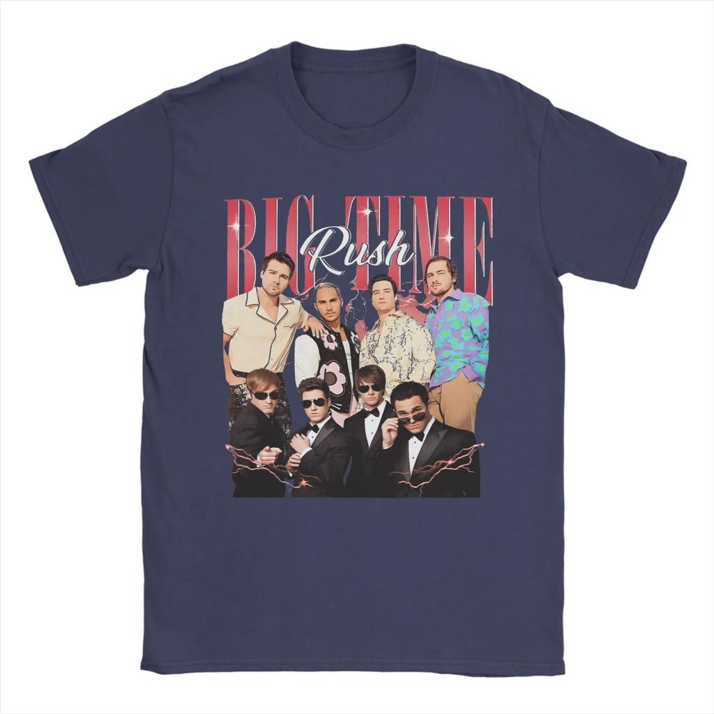 Y2K Lustige T-Shirts Big Time Rush Band T-Shirt Druck Baumwoll-T-Shirts für Männer Mode Bedrucktes T-Shirt Kurzärmelig Unisex