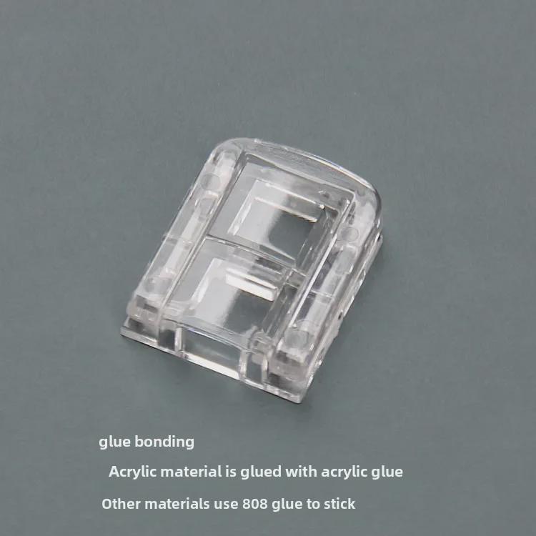 Transparent Acrylic Adhesive Lock: Punch-Free Organic Glass Door Lock, Strong Pet Door Protection.