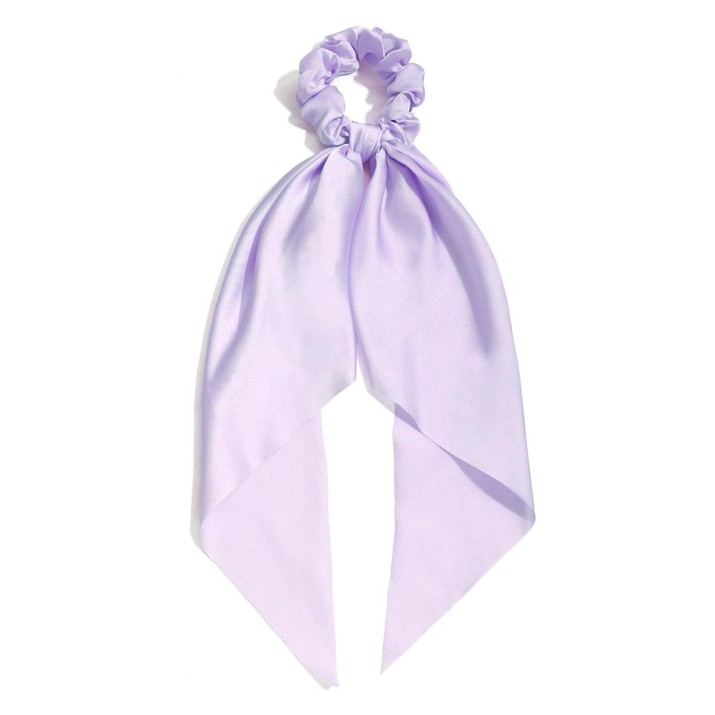 Spring Satin Knot Triangle Scarf: Solid Color Hair Accessory for Women & Girls