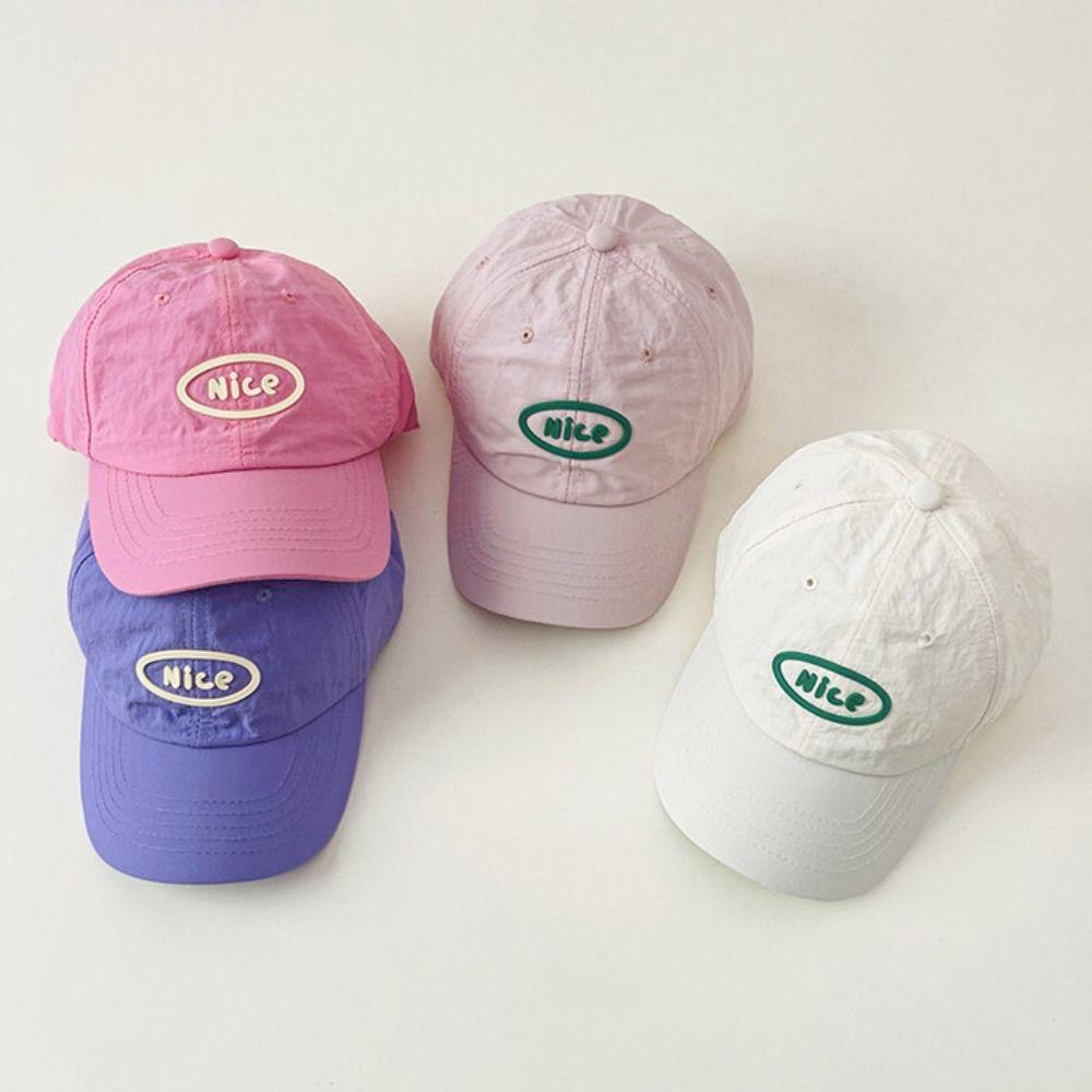 Letter Embroidered Children Baseball Cap Quick-drying Duck Tongue Hat Fashion Baby Sun Hats  Summer