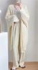 Hanmall Knit Long Open Tunic Size 4XL Women's V-Neck Sweater, Casual, Simple, Length, Front, Design,