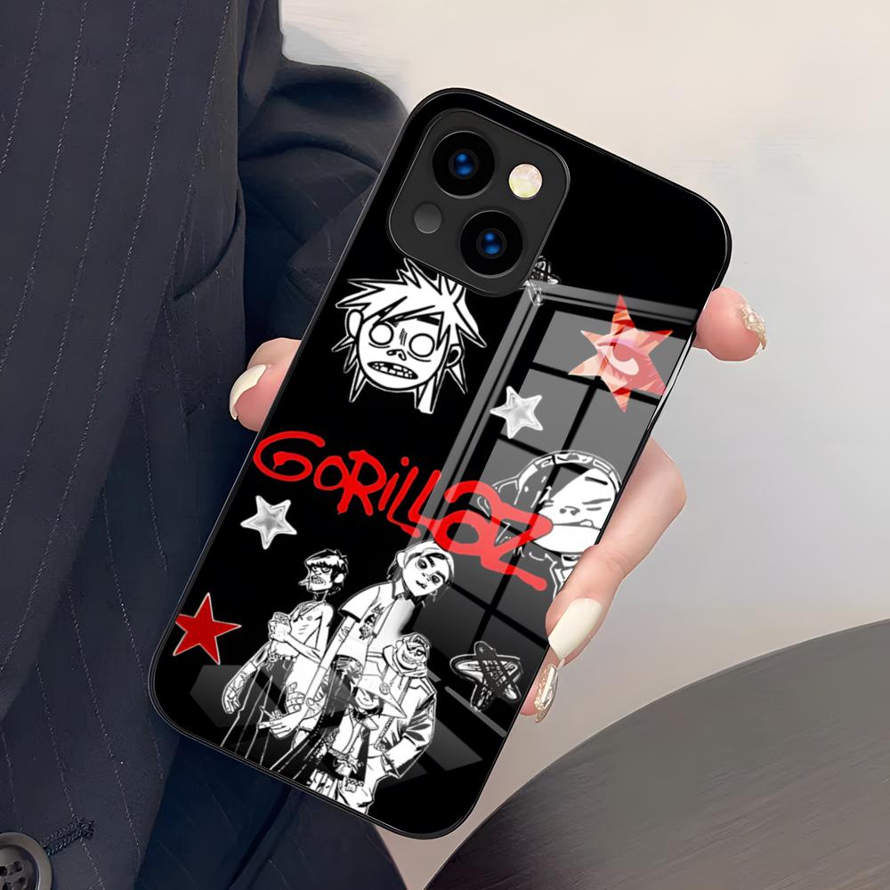 Θήκη Κινητού Anime Rock Band Gorillaz Για IPhone 17 Pro Max 15 Pro 16 14 Plus 12 13 Mini 11 Pro Αντικραδασμικό Γυάλινο Κάλυμμα