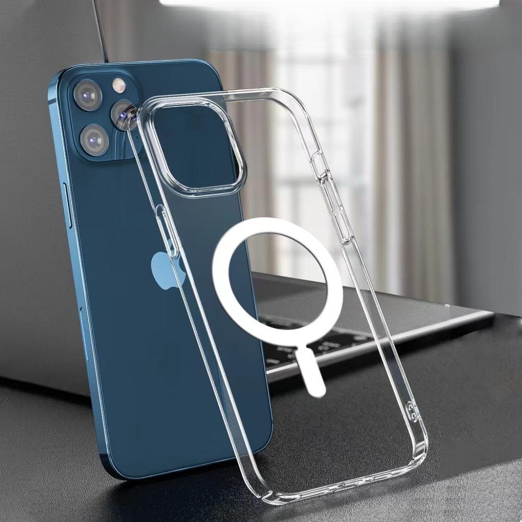 

Applicable To IPhone16 Full Hard PC Transparent Magnetic Phone Case Apple 15Magsafe Protective Case Apple 16Plus