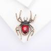 Vintage Crystal Spider Brooch: European-American Alloy Insect Pin for Creative Fashion & Versatile Clothing Accessories