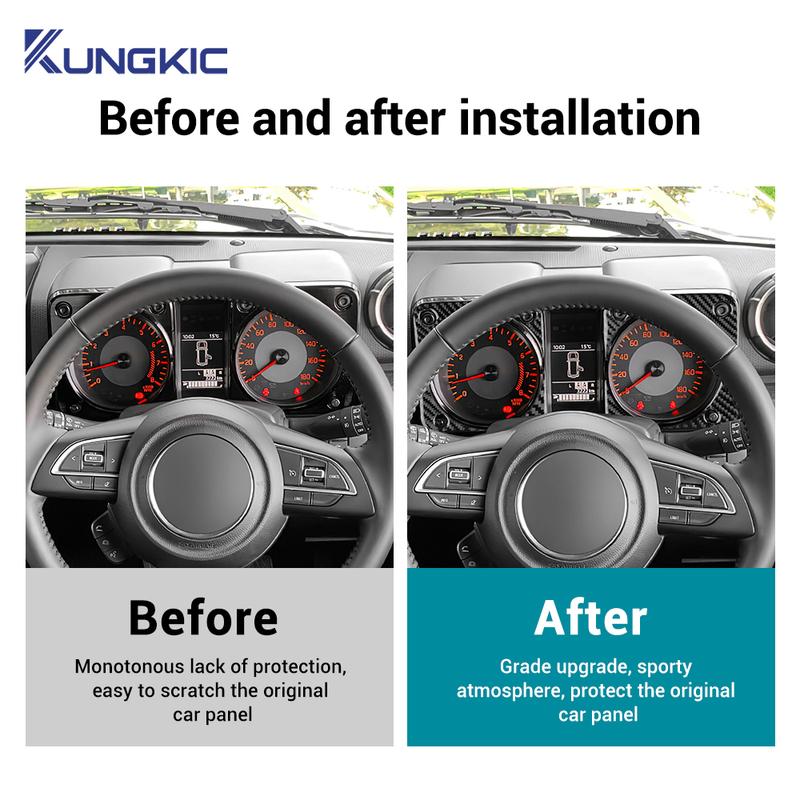 For Suzuki Jimny      2024 2025 Real Soft Carbon Fiber Sticker LHD RHD Car Speedometer Frame Accessories