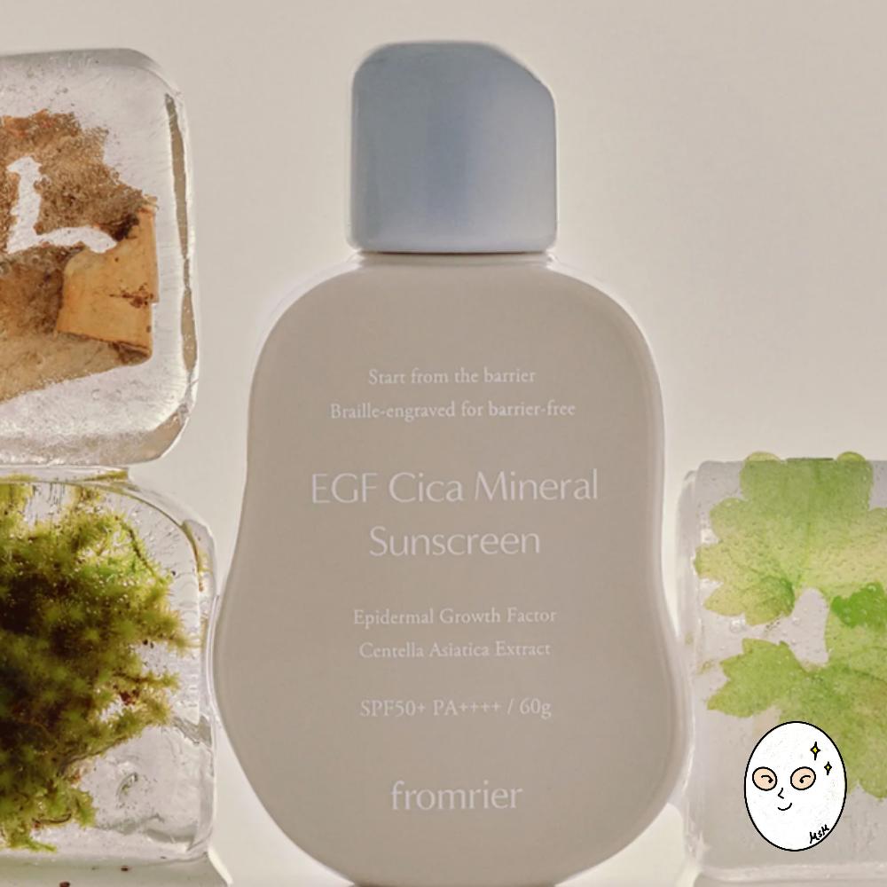 Fromrie Vegan EGF Cica Mineral Sunscreen SPF50+ PA++++ 60g