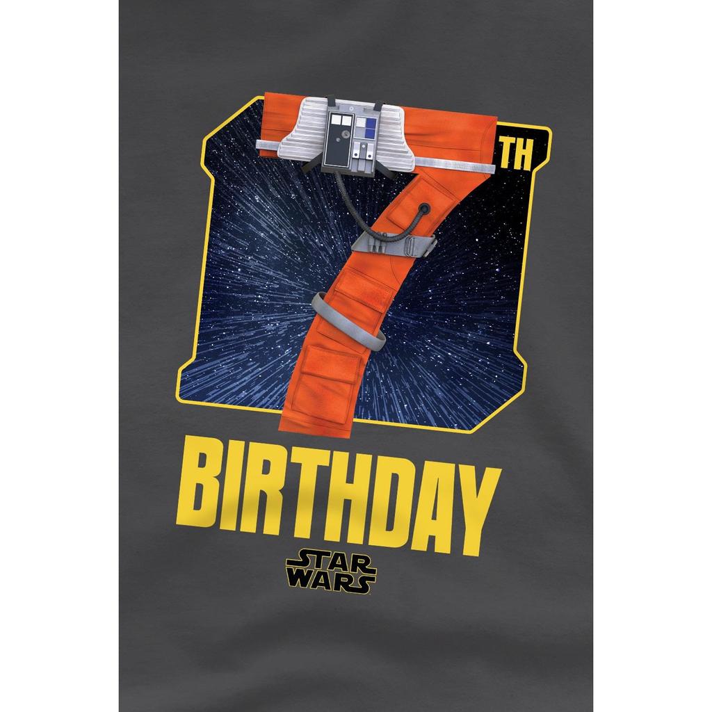 STAR WARS Dětské/dětské tričko X-Wing Fighter Space k 7. narozeninám