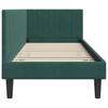 L Shaped Bed Frame with Headboard Dark Green 80 Cm X 200 Cm Velvet