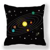 Black Dream Space Planet Digital Printing Short Plush Pillow Covers Decorative For Car Sofa Office Cushion Cover Home Goods