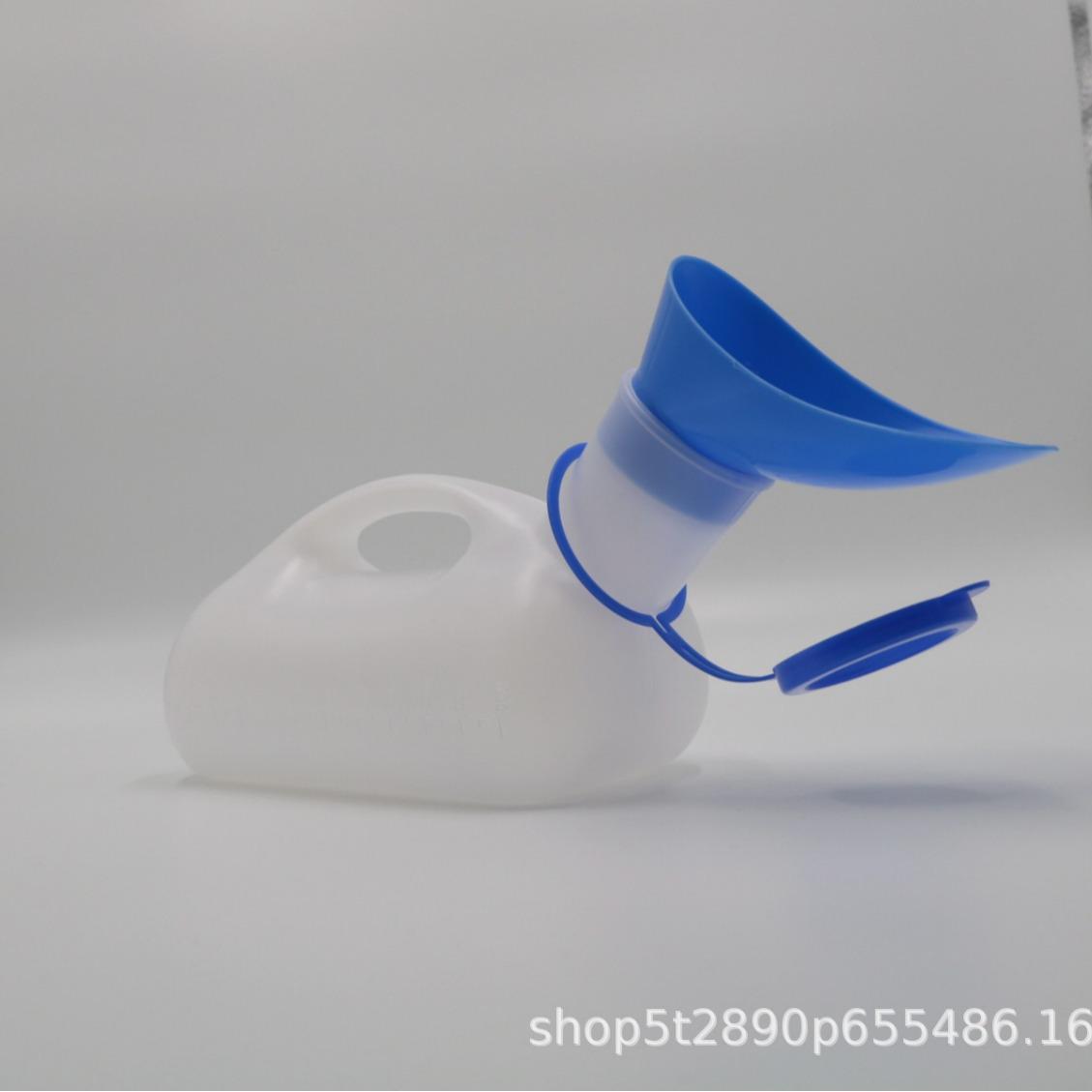 Unisex 1000ml Translucent PE Urinal with Female Interface, High-Temperature Disinfected