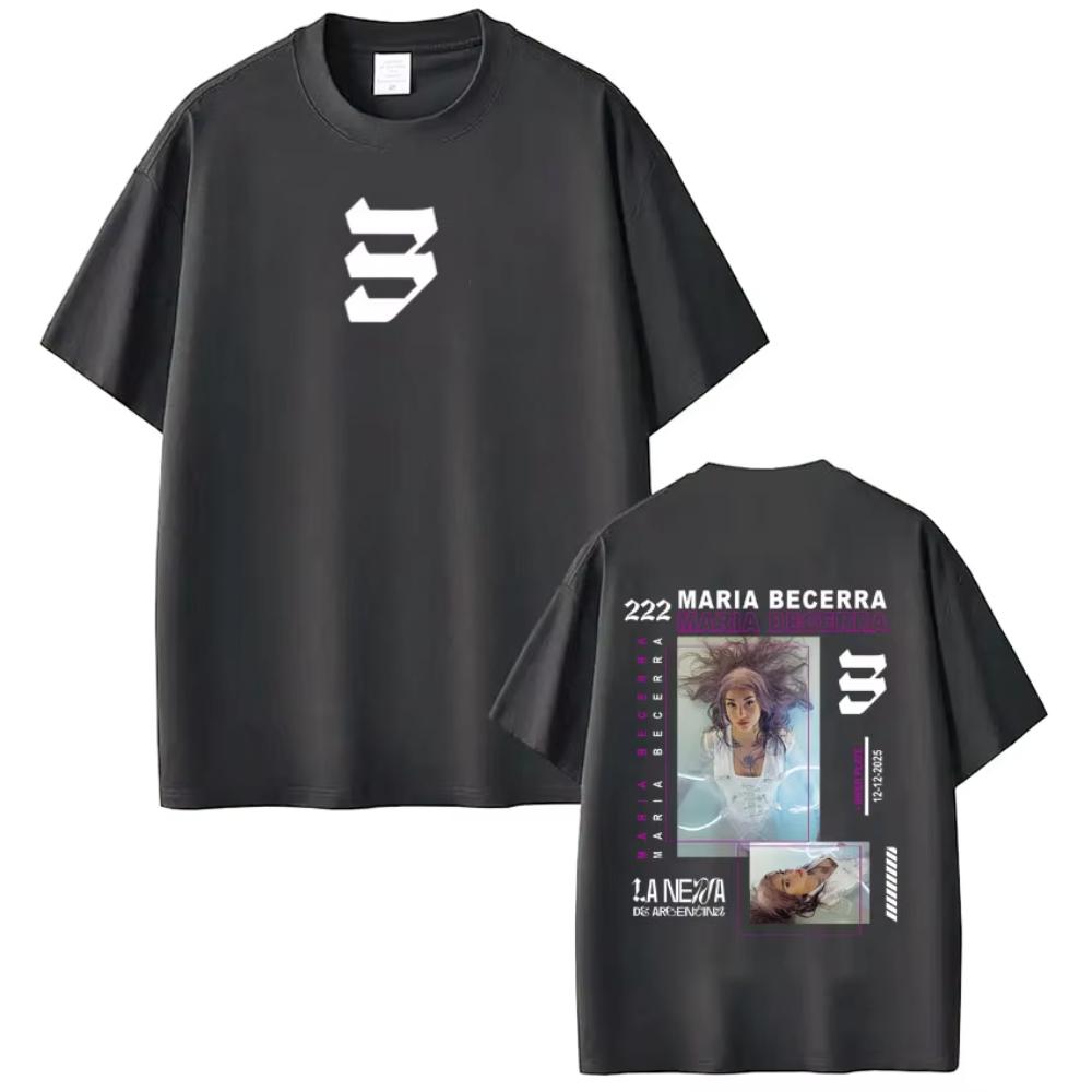 Singer Maria Becerra Quimera Album Print T-shirt Men Women Fashion Short-sleeved T-shirts Casual Cotton T-shirt