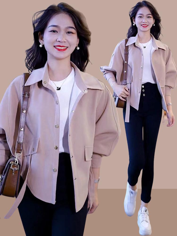 Women's 2025 Spring/Autumn High-End Loose Bat Sleeve Cardigan Top