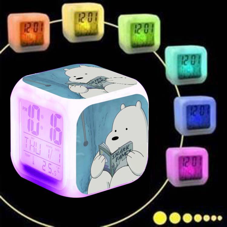 Buy We Bare Bears Alarm Clock Digital Wake Up Night Light Alarm Clock