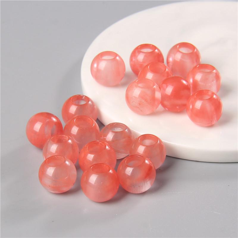 10pcs/lot Large 5mm Hole Natural yellow tiger eye beads loose spacer round big hole gem stone beads for jewelry making bracelet 12x10 mm