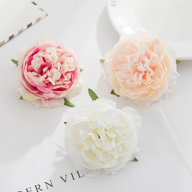 5/10PCS Silk Peony Heads Wall Wedding Bridal Accessories Clearance Gifts Party Home Decor Christmas Wreath Artificial Flowers