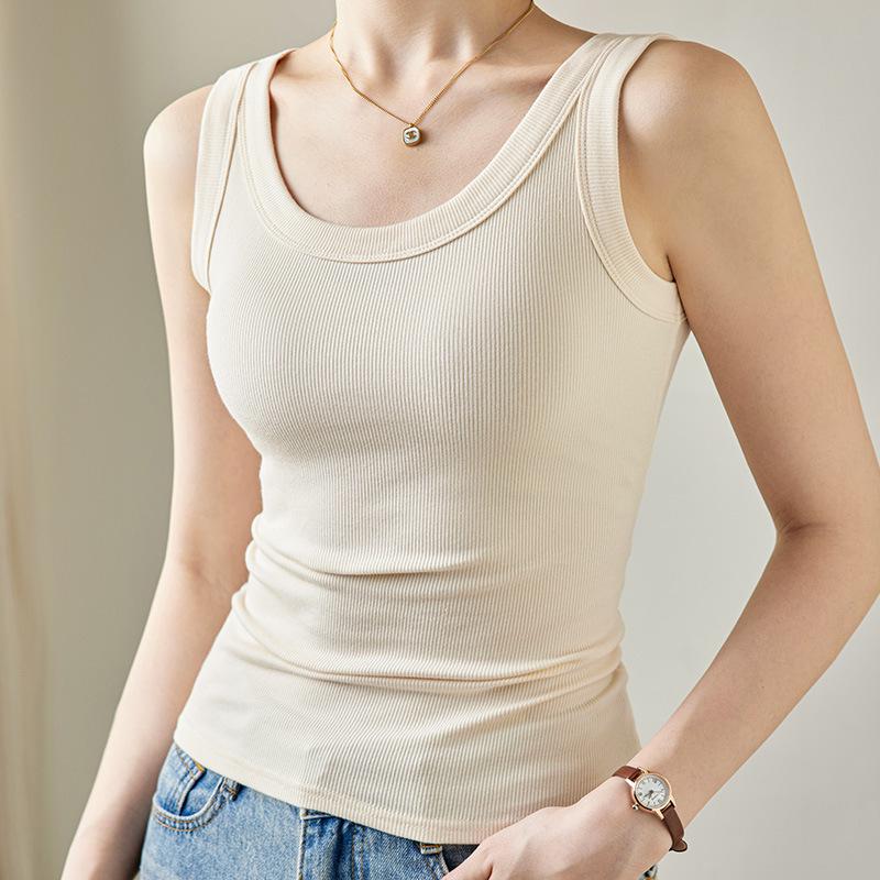 

«Женская майка без рукавов большого размера — универсальный внутренний или внешний слой для лета 2025 года» 3XL (160-175 jin)