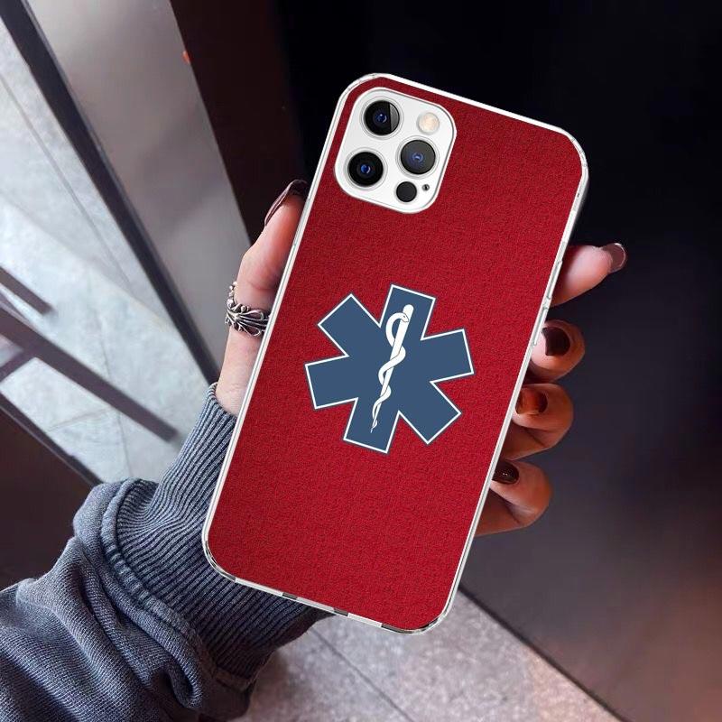 EMT EMS Medical Rescue Phone Case For iPhone 17 Air 11 13 Mini 14 15 Plus 16 12 Pro Max 16E SE 7 8 Pattern Soft TPU Back Cover