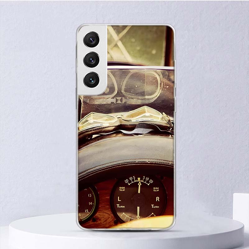 Aviation Aeroplane Pilot Cockpit Soft Case For Samsung Galaxy S25 S24 S23 S22 Ultra Phone Cover S20 FE S21 Plus S25 Edge + Funda