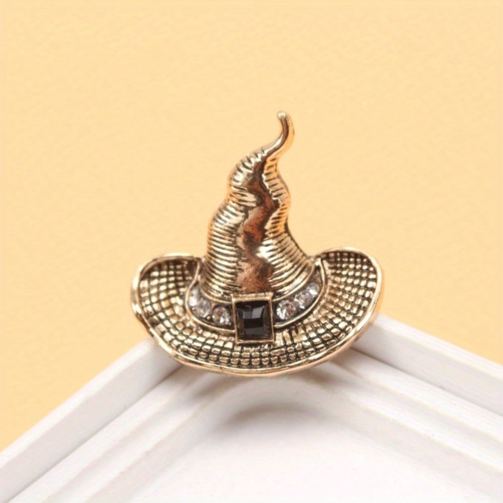 Vintage Fashion Halloween Witch Hat Brooch Costume Accessory Pin Corsage Gift