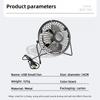 Portable Mini USB Fan Desk Silent Chargeable Aluminum Leaf Fan Home Office Computer Cooling Accessories Summer Household Gadget