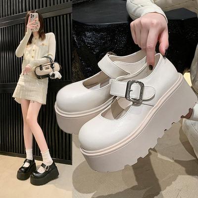 British Style All-inclusive Single Shoes Platform Heightening Women's Shoes 2025 Spring and Autumn New Internet Celebrities Small One-pedal Loafers