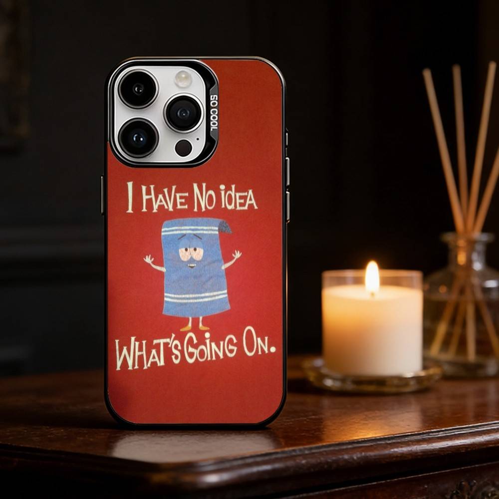 S-South Park T-Towelie Phone Case For iPhone 17 16 15 14 13 12 11 Pro Max Plus Silver Matte Black Cover