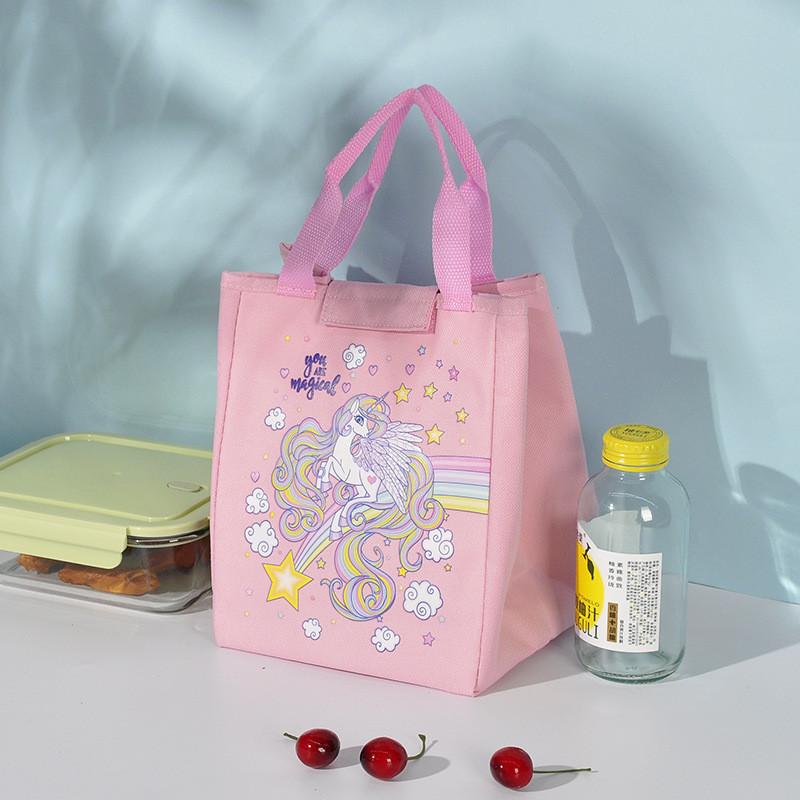 Oxford Cloth Cartoon Lunch Bag With Insulation And Storage Function For Office Workers