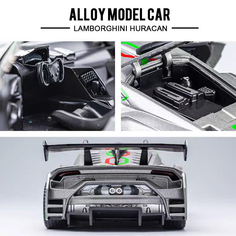 Lamborghini Huracan EVO Supercar Simulation Diecast & Toy Vehicles Sounds & Light Pull Back Car 1:32 Alloy Collection Model
