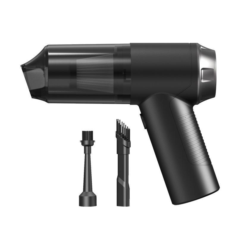 

Беспроводной автомобильный пылесос с высокой мощностью всасывания для использования дома и в автомобиле - портативный и мощный мини-пылесос. English packaging чёрный