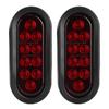 2 Stück 10-LED Seitenmarkierungsleuchte 6 Zoll Rot Oval Wasserdichte LKW-Rückleuchte Aufsatzmontage