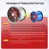 Oil & Moisture-Proof High-Temperature Resistant Kitchen Ventilation Fan, Axial Flow, 220V