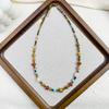 New Year Spring Style Horse Pendant Necklace: Titanium Steel with Dopamine Natural Stone Beads