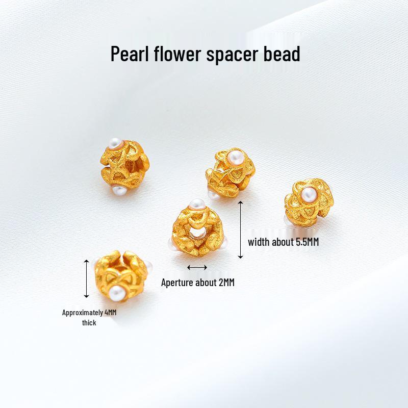 Vintage Brass Filigree Pearl Spacer Beads for Handmade DIY Bracelets