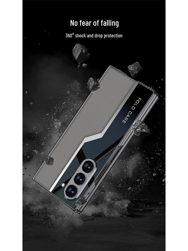 Samsung Galaxy Z Fold6 Electroplated Leather Protective Case