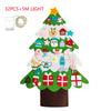 For DIY Felt Christmas Tree for Toddler Feltpinetree Xmas with String Lights for Kids Montessori Gift Home Decor Party Suppl