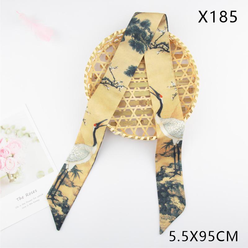 Versatile Vintage Silk Scarf: Hair Tie, Headband, Bag Accessory