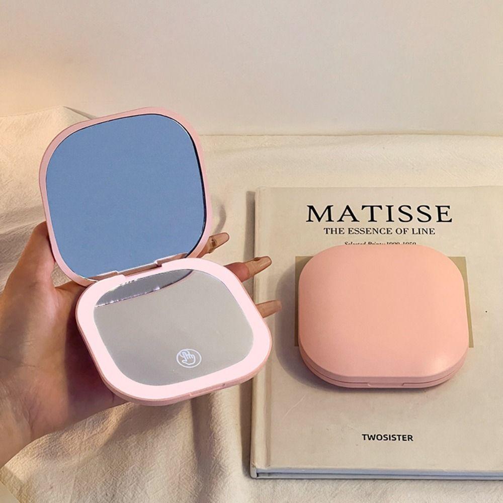 1X/3X Travel Cosmetic Mirrors Double Sided Pocket Mirror with Light LED Makeup Mirror  Bedroom