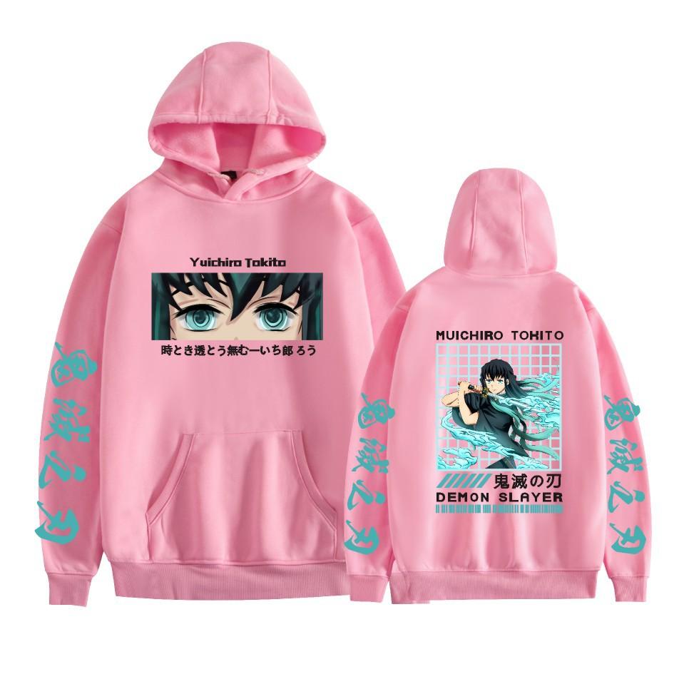 New Demon Slayer Japanese Anime Series Printed Men's Fashion Casual Hooded Long-sleeved Sweatshirt Adult Couple Pullover Top