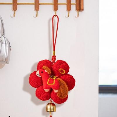 Traditional Chinese New Year Pendant Chinese Style Bell Hanging Spring Festival Ornaments with Tassel Flower Shaped