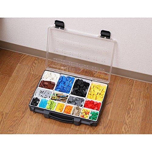 Iris Ohyama Tool Box Accessory Storage Case Transparent Box Parts Separator PS-330 Gray
