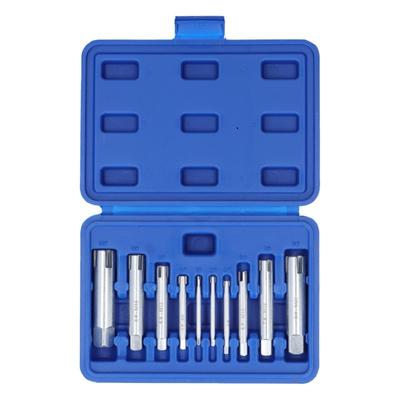 10Pcs Tap Extractor High Speed Steel Broken Head Screw Remover Set Kit With Storage Box