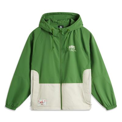 Li Ning Basketball Series Comfortable Breathable Versatile Loose Hooded Sports Windbreaker Men Outerwear Oil-Green Brown AFDU971-2