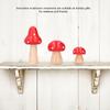 3pcs Wood Mushroom Ornament S L M Indoor Decoration Figurine Festival Gift Ornament  Bedroom