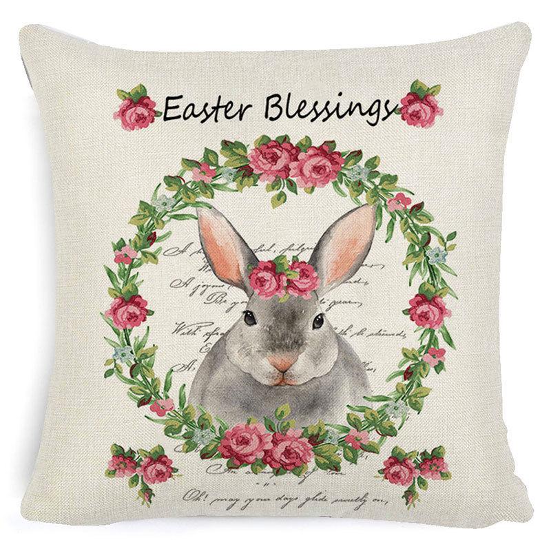 Pillowcase Easter Pillowcase Cartoon Truck Garland Rabbit Egg Animal Plaid