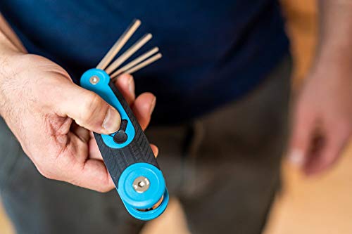 HAZET 2100/6KH Hex Wrench Set, L-shaped, 6-piece set, 2.5-8mm inch compatible, nickel-plated finish, compact storage, for automotive repair, DIY, and