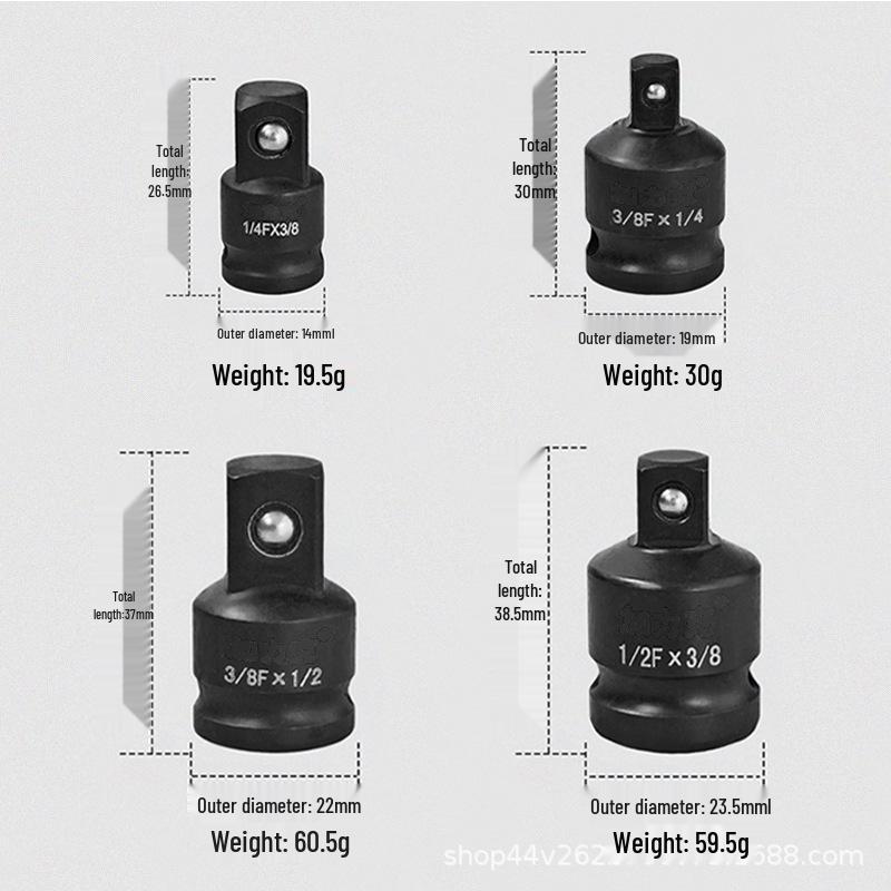 Heavy Duty Air Impact Wrench Flywheel Conversion Adapter Set: Large, Medium, Small