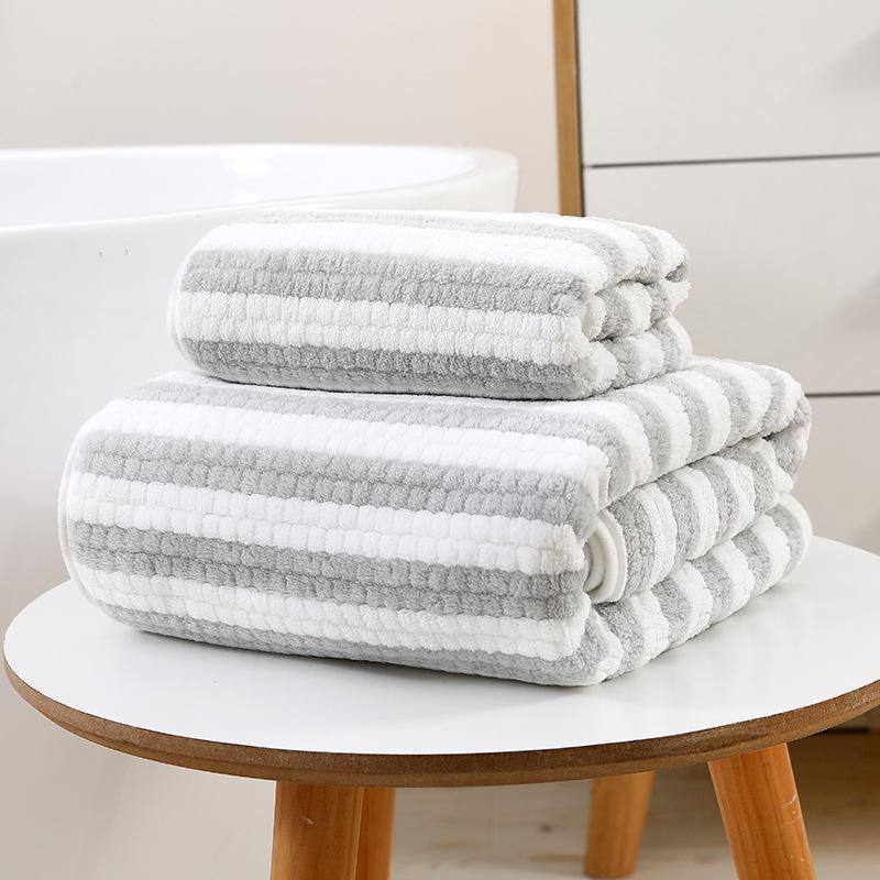 

Новое утолщенное абсорбирующее банное полотенце, мягкое полотенце для лица для дома, 1 шт. 70*140cm серый