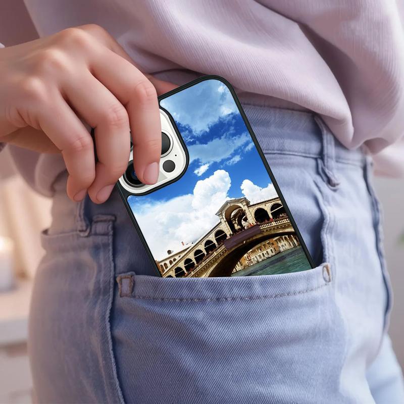 Water City Venice Italy Sunset Phone Case For iPhone 17 Air 15 16e 14 13 Pro Max Coque 12 11 Pro Max PLUS cover